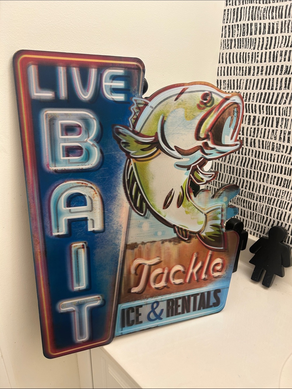 Live Bait Tackle Sign - Multicolor Home Accent